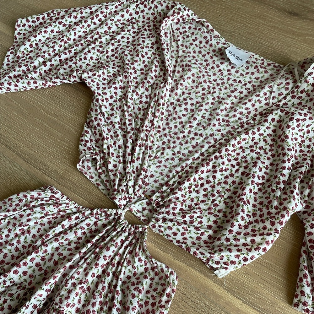 FLORAL MINI DRESS - Picture 6 of 7